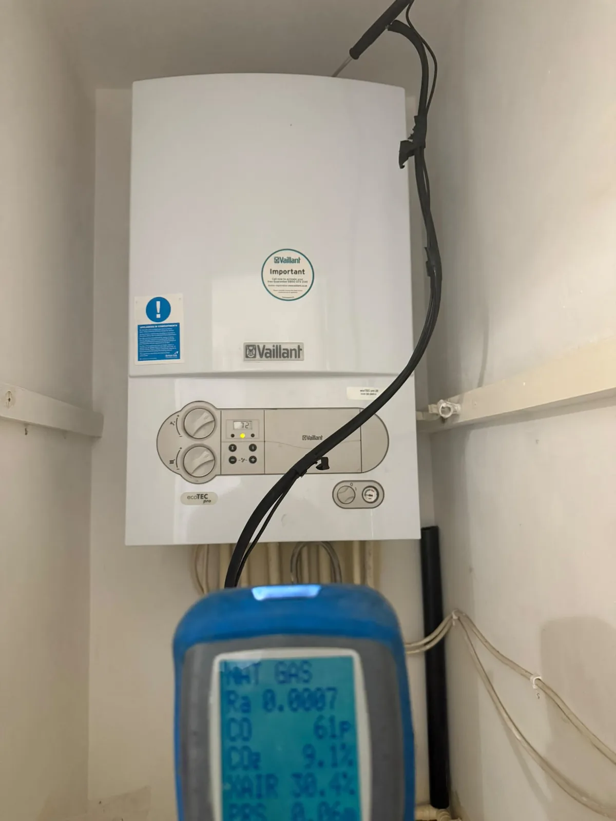 Boiler test equipment being used during an HB Group service